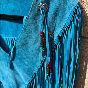 Vintage Teal Fringe Tunic